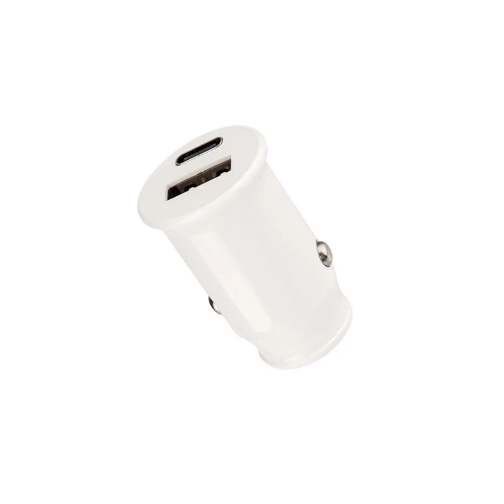 Автозарядка в прикуриватель REXANT АЗУ USB-A+USB-C, 2.4 A белая 182229