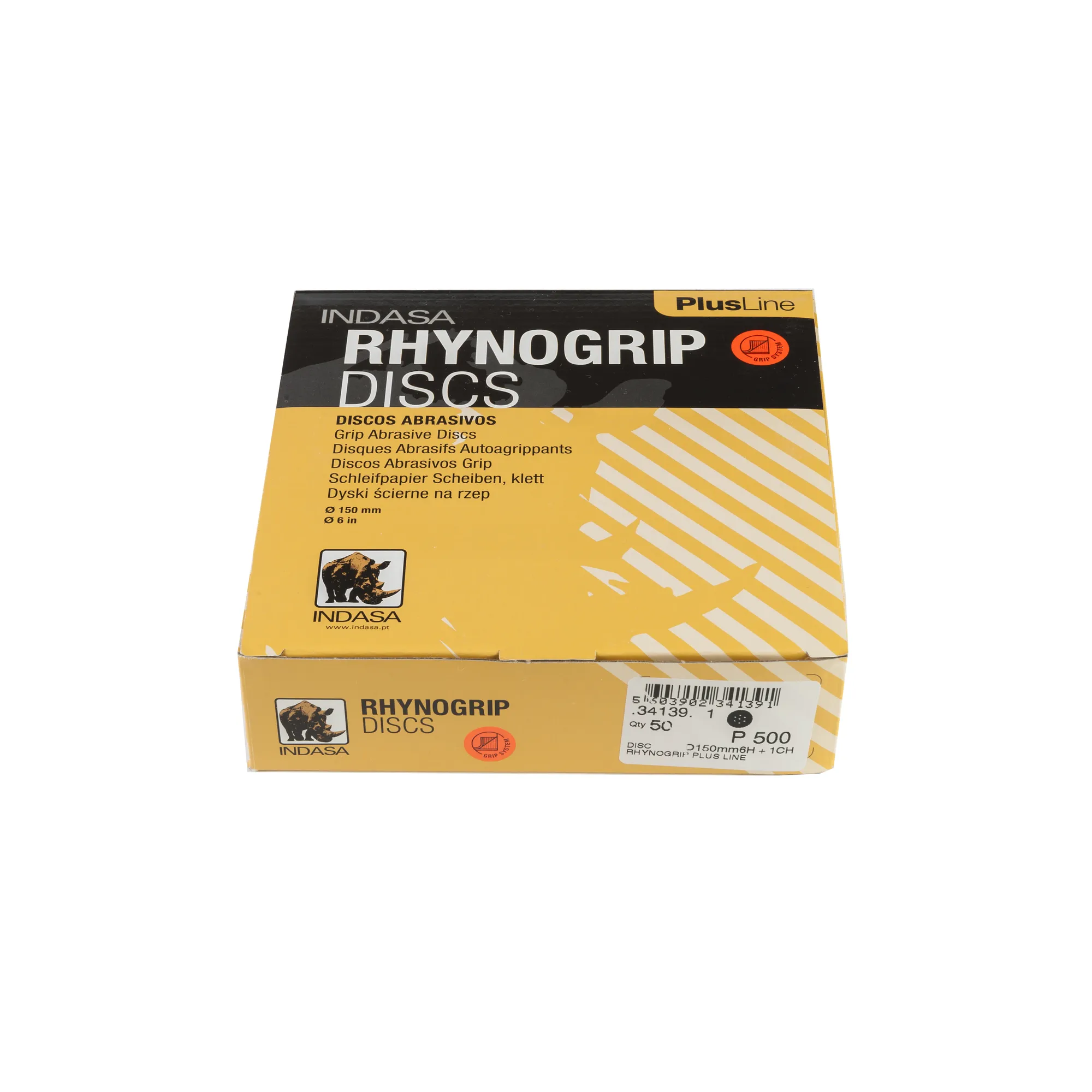 Круг RHYNOGRIP PLUS (6H+1CH) D150мм Р500 (1уп.х50шт) Indasa 34139