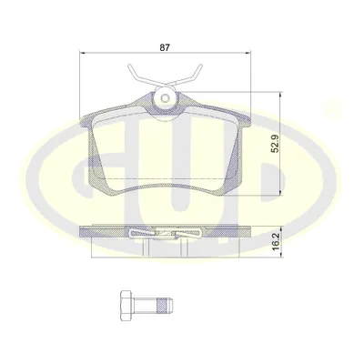 КОЛОДКИ ЗАД AUDI A2/A3/A6/A8. VW GOLF III-V/PASSAT 96- G.U.D GBP026300