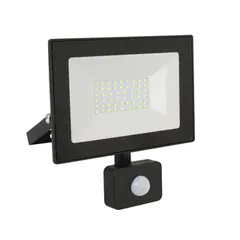 Прожектор LED с датчиком, 50 Вт, 230В, 6500К черный ULTRAFLASH LFL-5002S C02