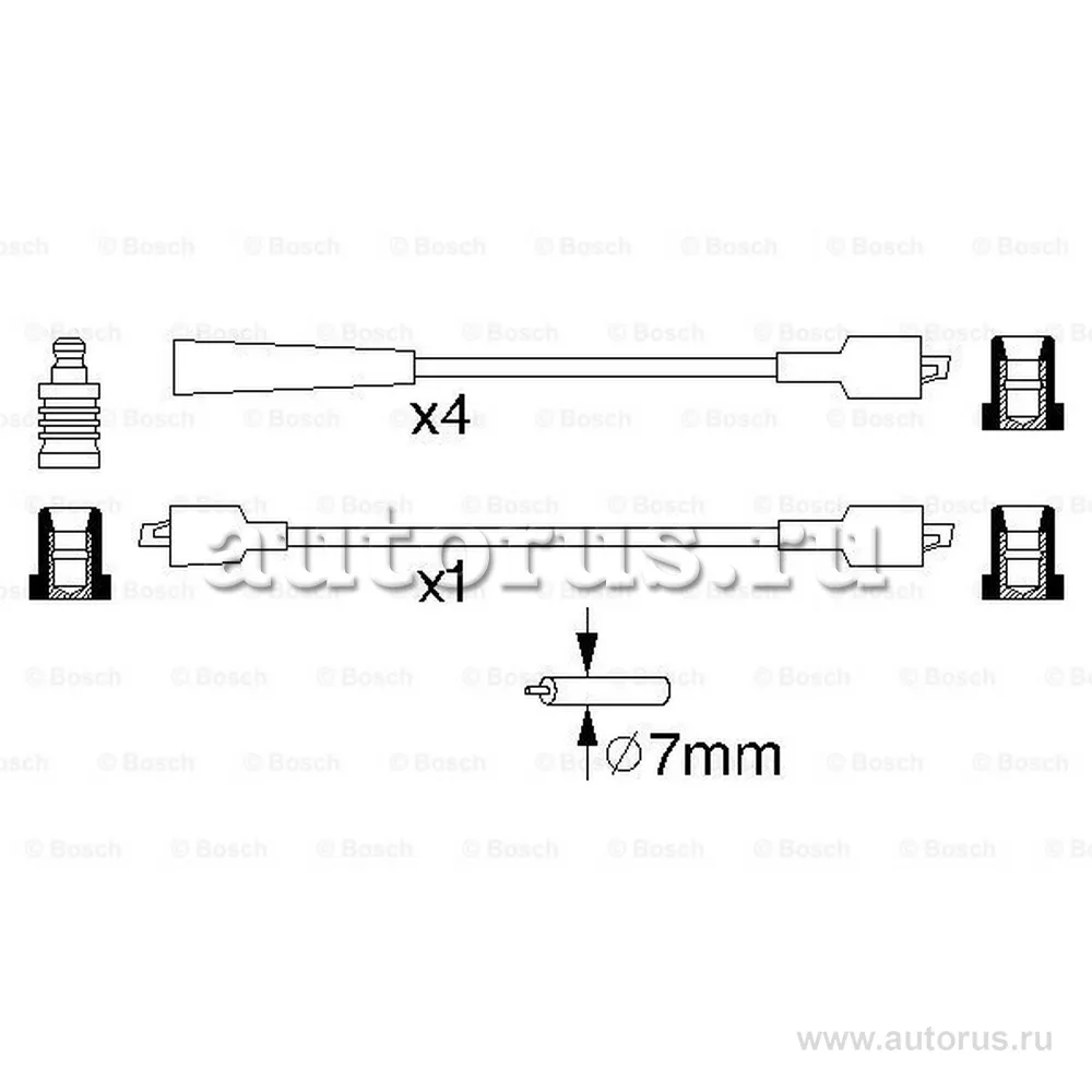 Провода высоковольтные BOSCH 0 986 356 828