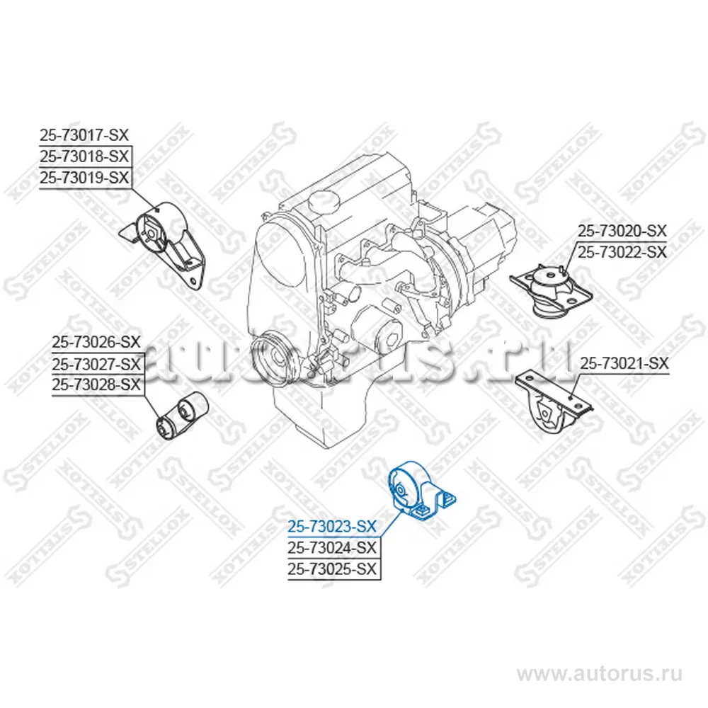 Подушка ДВС передняя VIN: 857283> Daewoo Matiz 0.8 SOHC