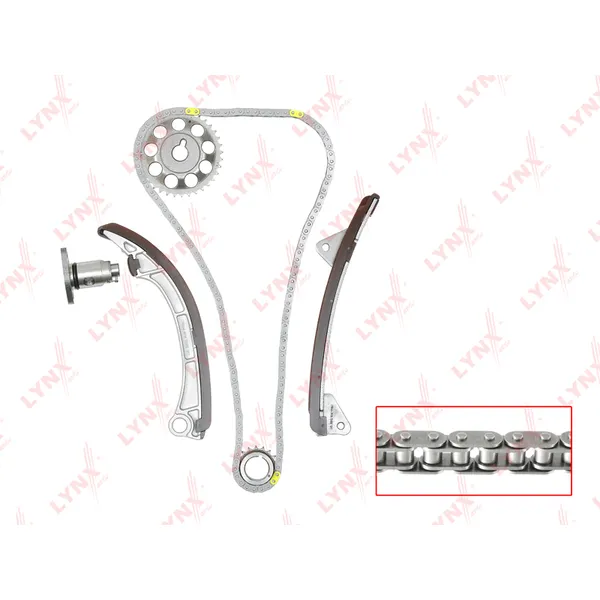Комплект цепи ГРМ TOYOTA Auris(E15) 1.4 07-12 / Avensis(T22/T25) 1.6 LYNXauto TK-0038