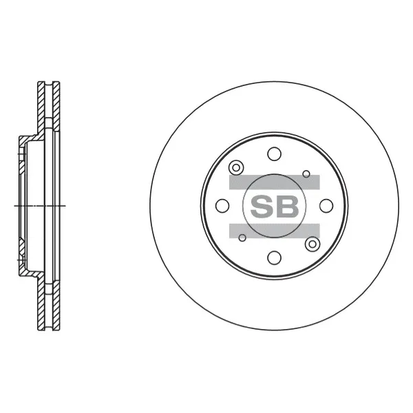Диск тормозной передний HONDA JAZZ/LOGO 02-08 /VENT D=240MM SANGSIN BRAKE SD4113