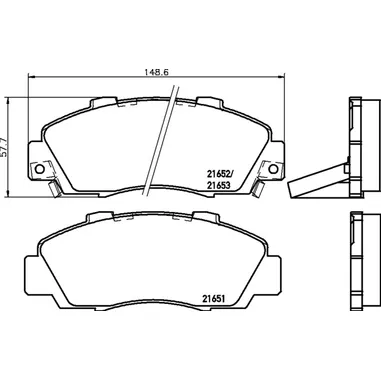 Колодки передние HONDA Accord 93-98/Civic 95-01/CRV I 95-02 NISSHINBO NP8003