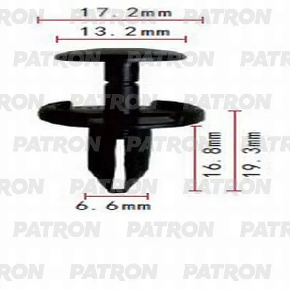Клипса пластмассовая GM,Chrysler,Jeep применяемость: бампер, защита, по PATRON P370782