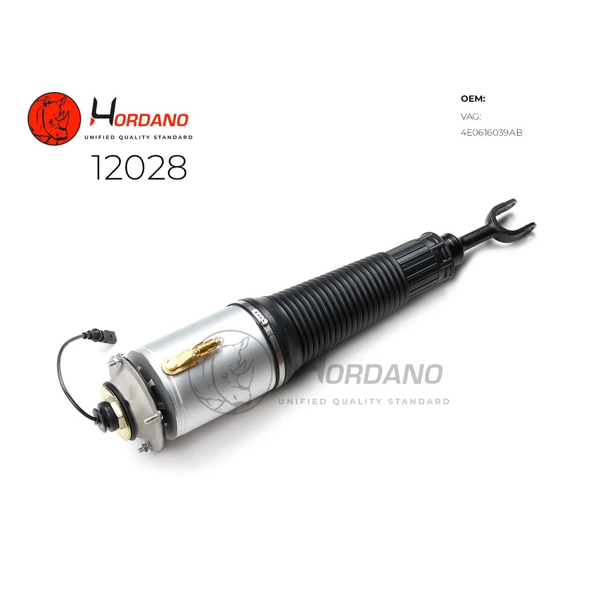 Передний пневматический амортизатор левый AUDI A8 D3 (2003-2010) Hordano 12028