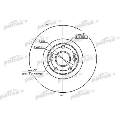 Диск тормозной передний RENAULT: LAGUNA II 01-, LAGUNA II GRANDTOUR PATRON PBD4179