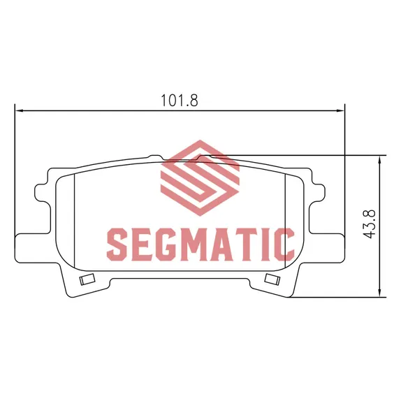 Колодка торм диск зад Lexus Rx 3.5 2006-2008; Lexus Rx 3.3 2003-2006; Lexus Rx 3.0 2003-2008 SEGMATIC SGBP2646