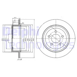 Диск тормозной задний JEEP CHEROKEE 08->/DODGE NITRO 2007-> /D=316MM DELPHI BG4159