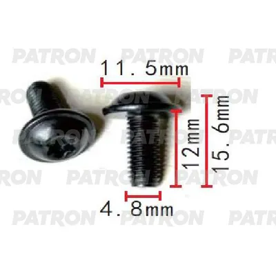 Винт металлический Audi,Seat,Skoda,Volkswagen применяемость: болт М5Х PATRON P371544
