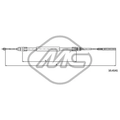 Трос ручника SERIE 5 ALL W/NUT-C/DADO 33411151208/9 SX-LH Metalcaucho 80661