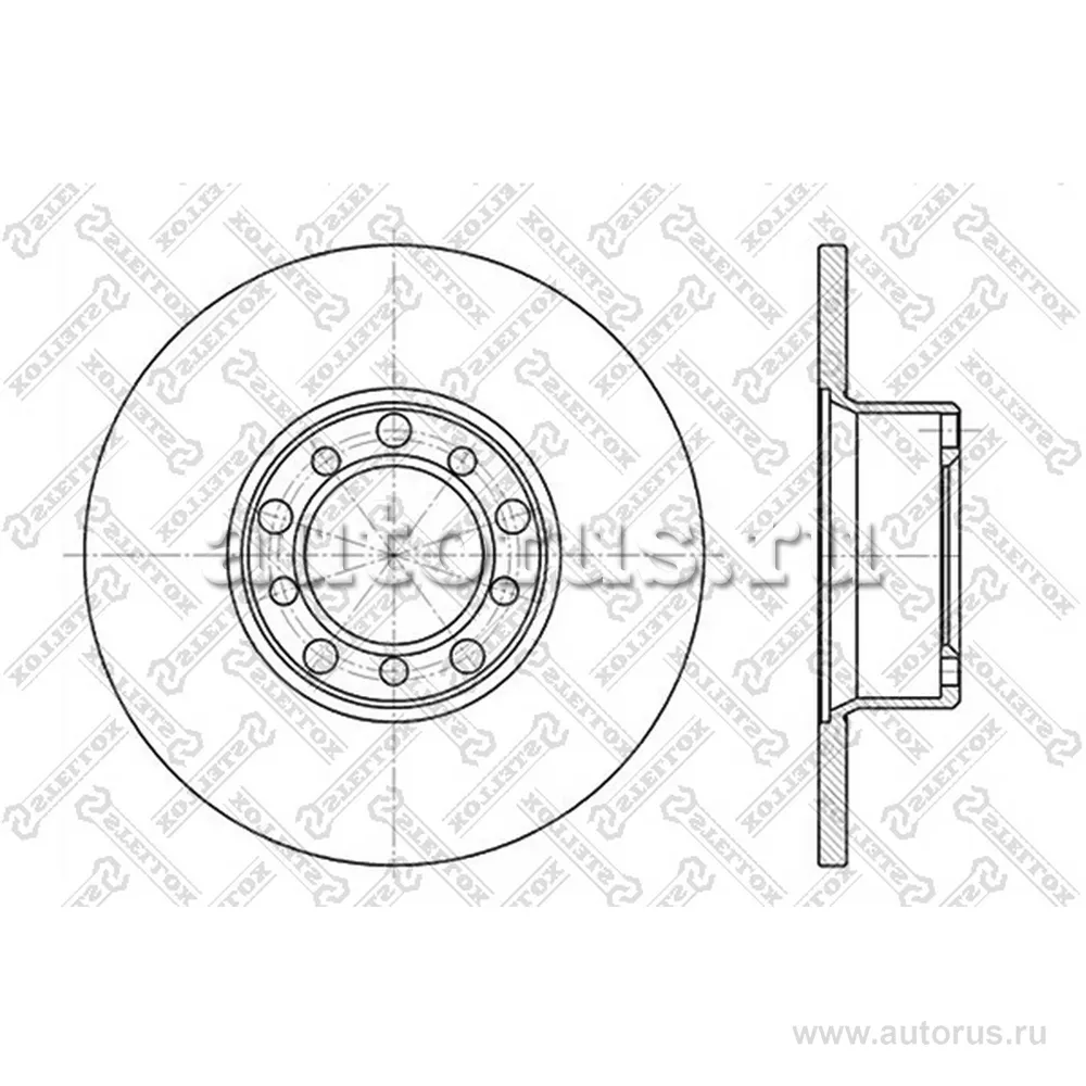 Диск тормозной передний MB W123 2.0-3.0TD 76-85 STELLOX 60203304_SX