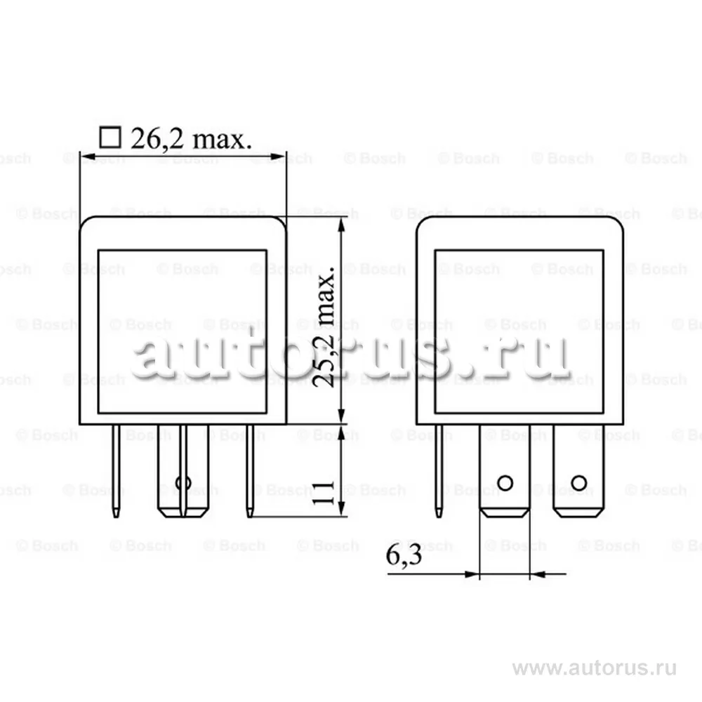 Реле 12V 60A Rover 75 Mini, MG ZT 1.3 2.5i D 91 05 BOSCH 0 986 332 071