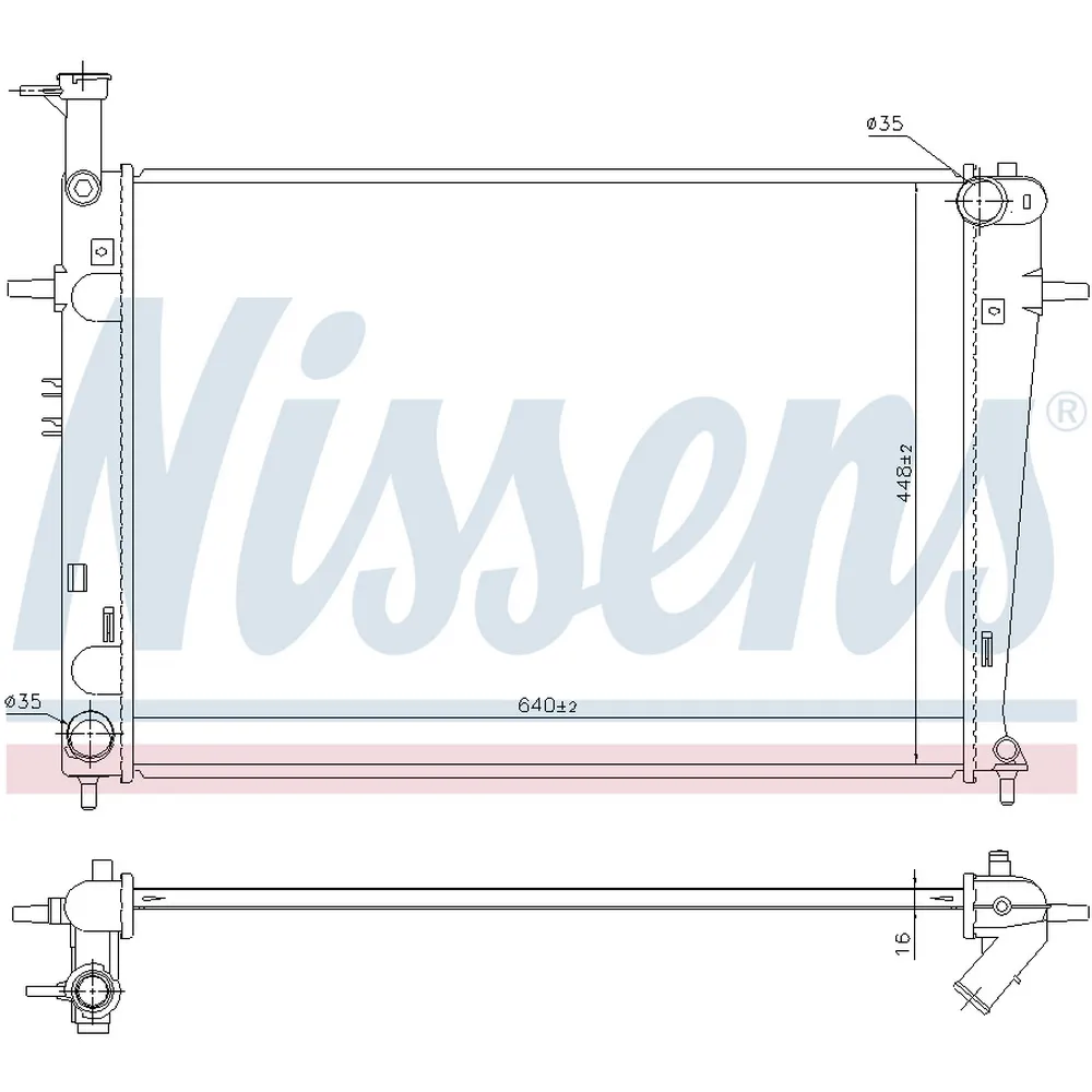 Радиатор двигателя NISSENS 675003