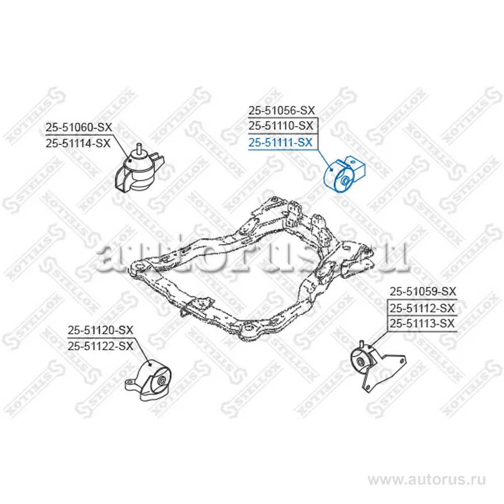 Подушка ДВС зад.Hyundai Coupe 01 4АКПП STELLOX 2551111_SX
