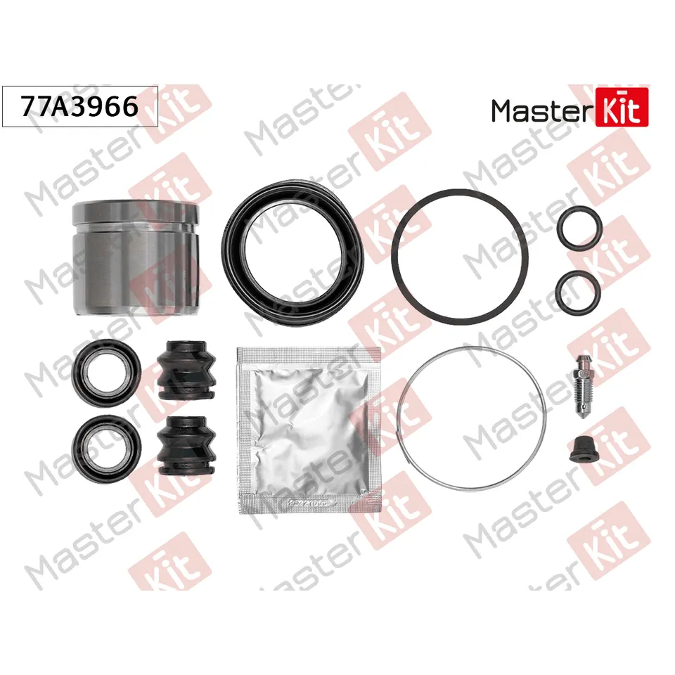 Ремкомплект тормозного суппорта+поршень Kia RIO седан (DC_) 2000 - 2005 MASTERKIT 77A3966