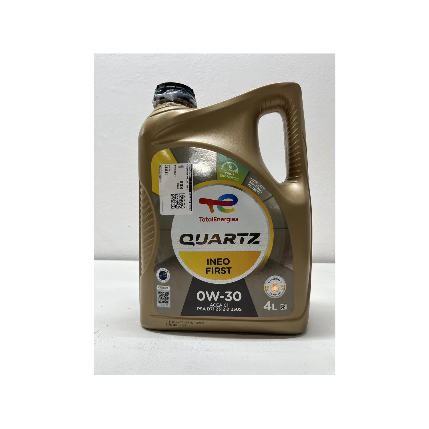 Масло TOTAL QUARTZ INEO FIRST 0W30 мот син (4л) 213834 221324, Уценка