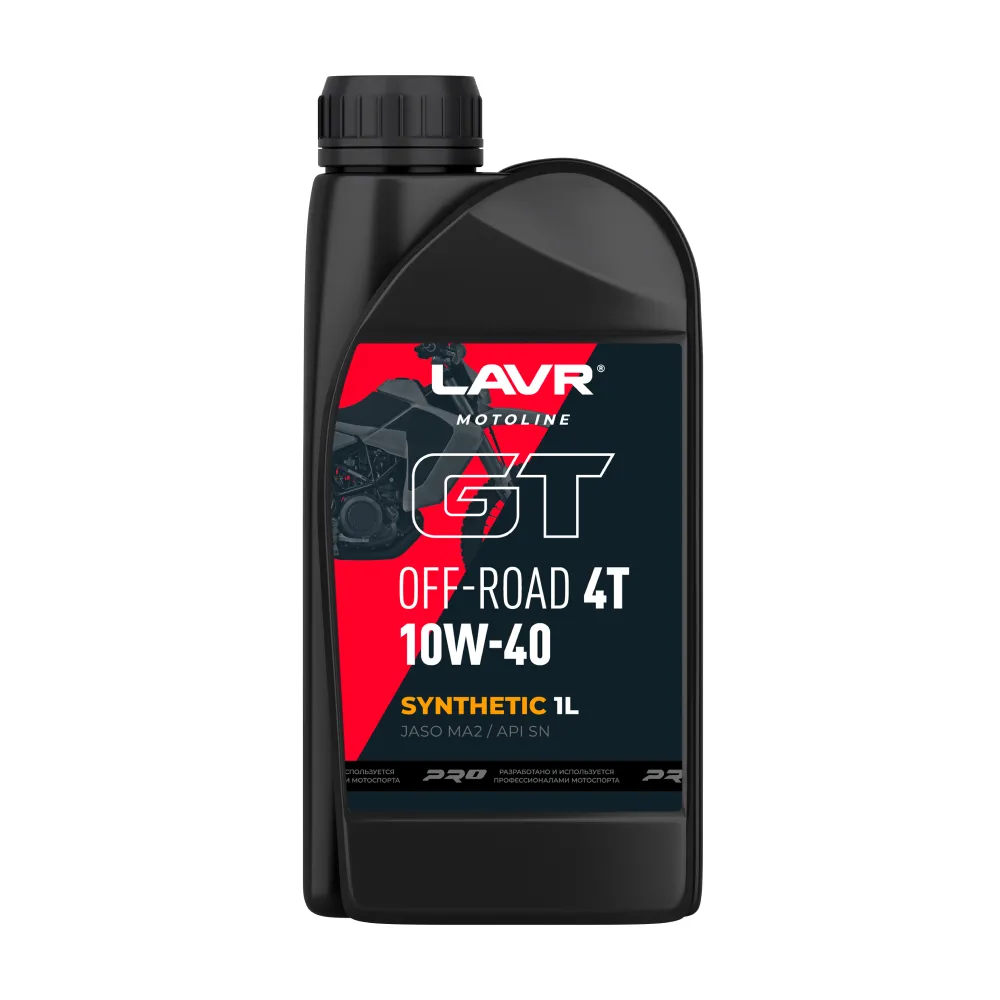 Моторное масло для мотоциклов GT OFF ROAD 4T 10W-40 SM MOTOLINE, 1 л LAVR Ln7723