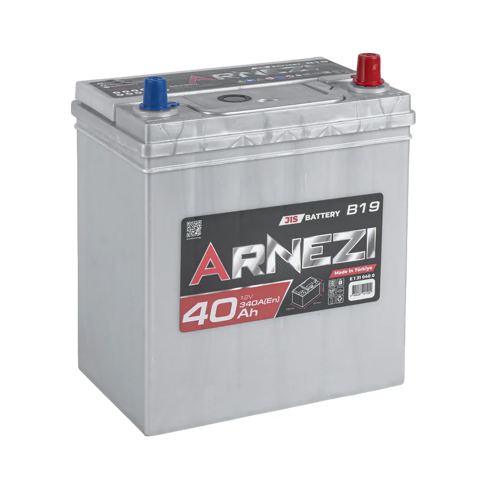 Аккумулятор Arnezi JIS 40 А/ч обратный тон. клеммы R+ 197x128x225 B19/NS40 EN 340 А