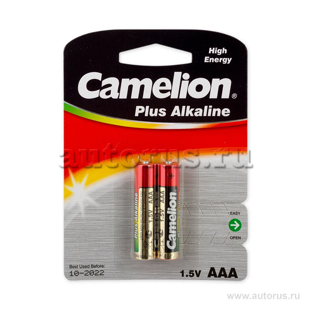 Батарейка алкалиновая Camelion Plus Alkaline AAA 1,5V (2 шт) LR03-BP2