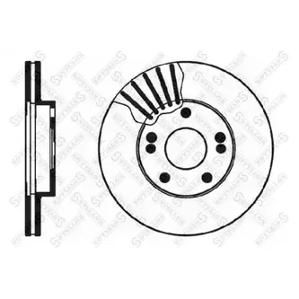 Диск тормозной передний RENAULT LAGUNA/SAFRANE 2.0/2.5TD 92-96 STELLOX 60203912V_SX