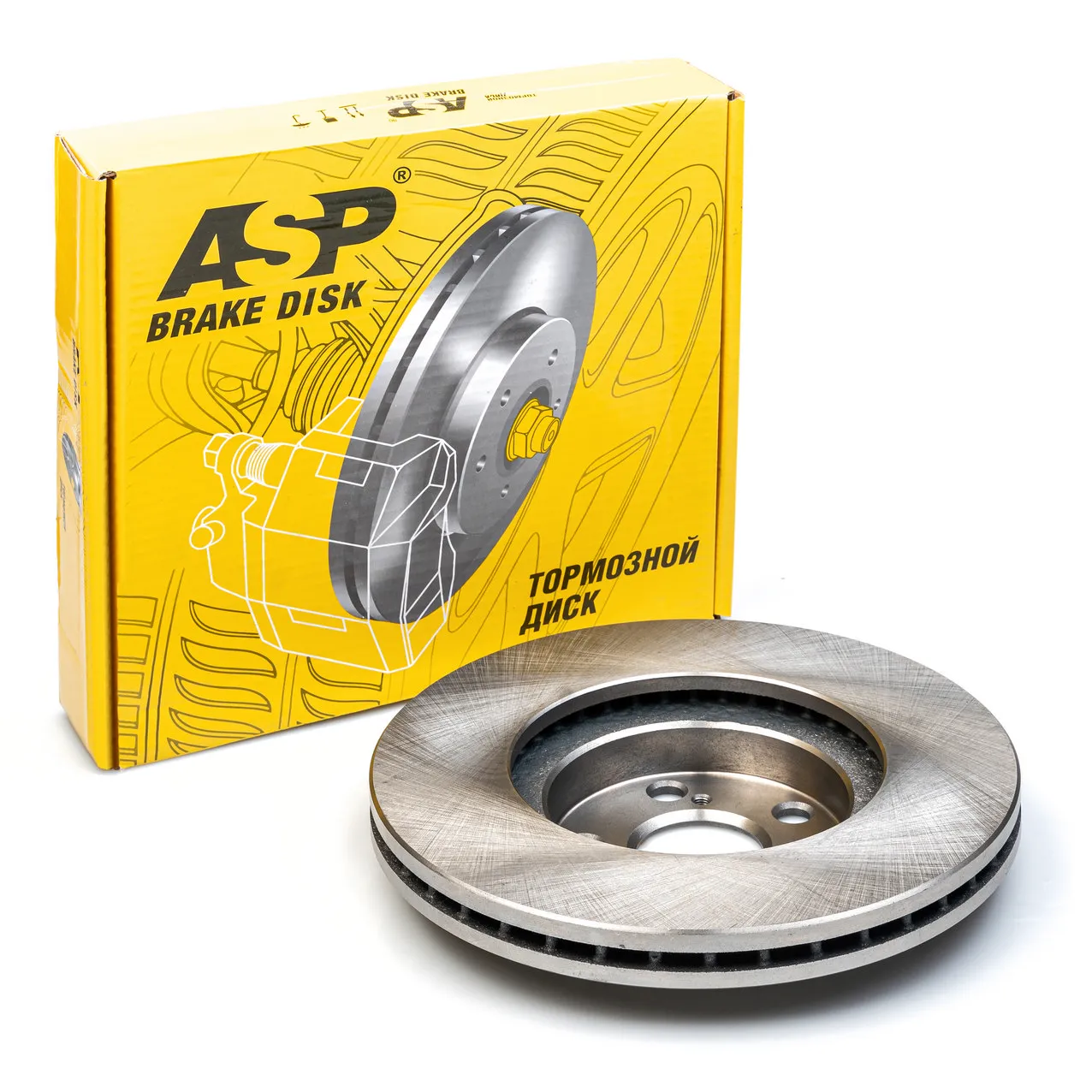 Диск тормозной передний TOYOTA AVENSIS(T25) 1.6-2.4 03-08 на переднюю ось, ASP 610214