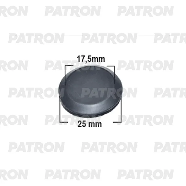 Заглушка пластиковая универсальная диаметр 25 x 17,5 PATRON P37-2821T