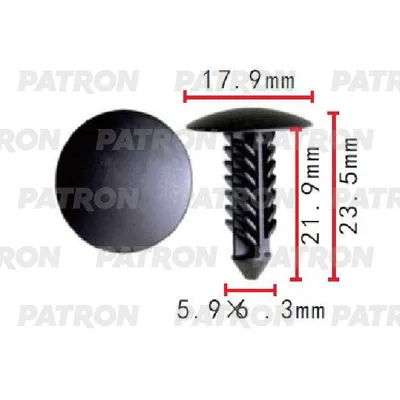 Клипса пластмассовая GM применяемость: пистон решетки под лобовым стекл PATRON P371654