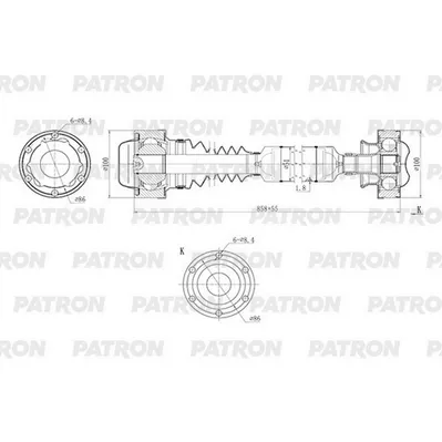 Вал карданный CHRYSLER Commander (XK) 2006-2010 \ JEEP: Grand Ch PATRON PKR019