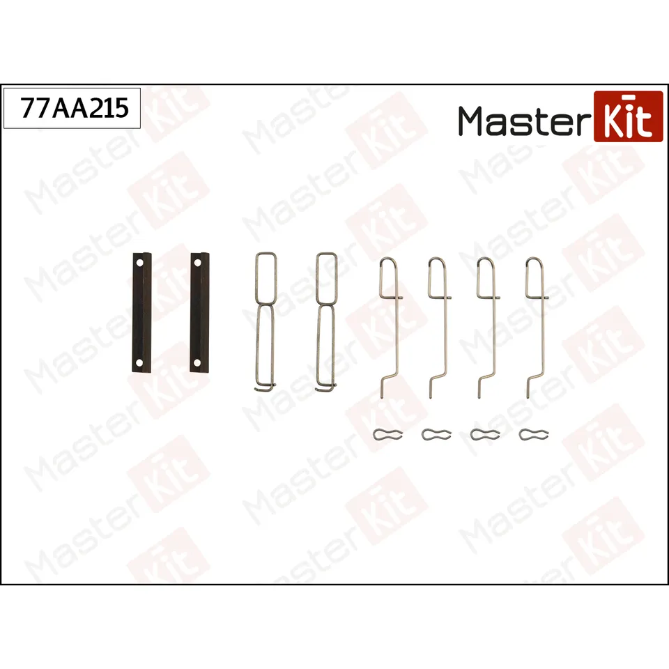 Комплект установочный тормозных колодок Renault TWINGO I (C06_) 1993 - 2012 MASTERKIT 77AA215