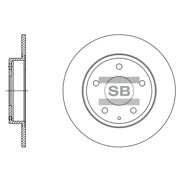 Диск тормозной MAZDA 3 13- задний D 265мм HI-Q SANGSIN BRAKE SD4422