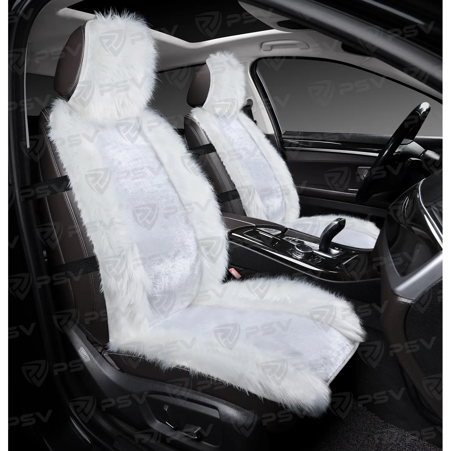 Накидки в машину универсальные меховые PSV Mutton Premium FRONT (Белый), 1 штука PSV 137740