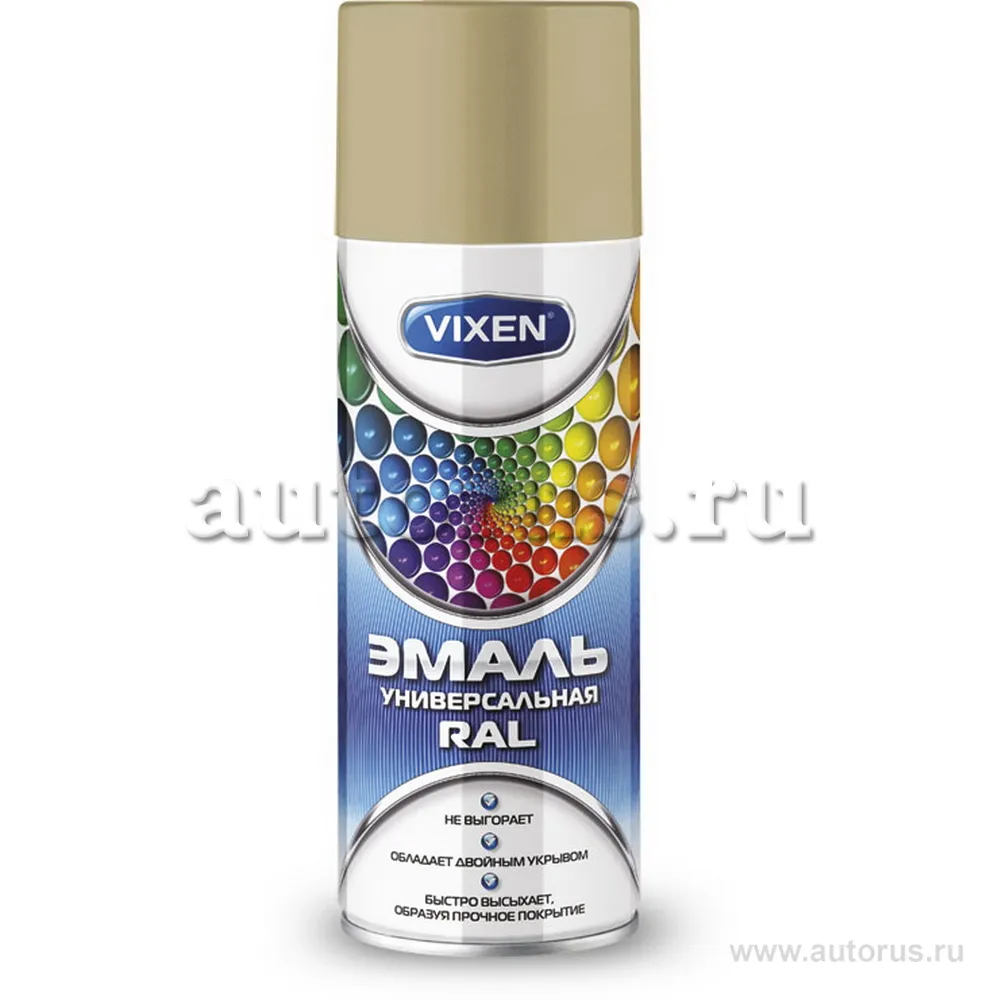 Эмаль универсальная VIXEN RAL, бежевый (RAL 1001), аэрозоль 520 мл VX-11001