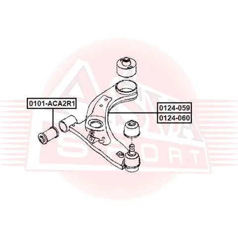 Рычаг передний нижний правый ASVA 0124059