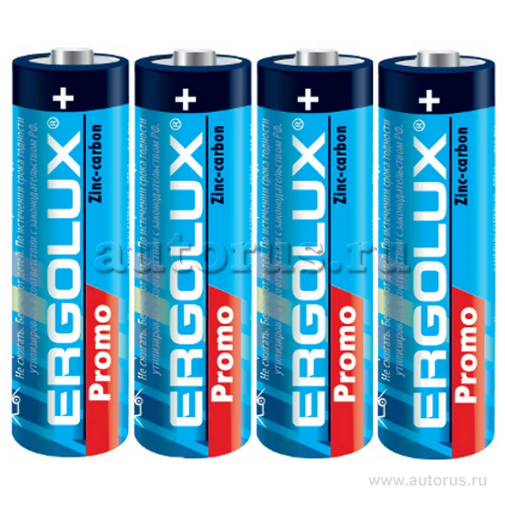 Батарейка угольно-цинковая ERGOLUX Promo AA 1,5V (4 шт) SR6PR