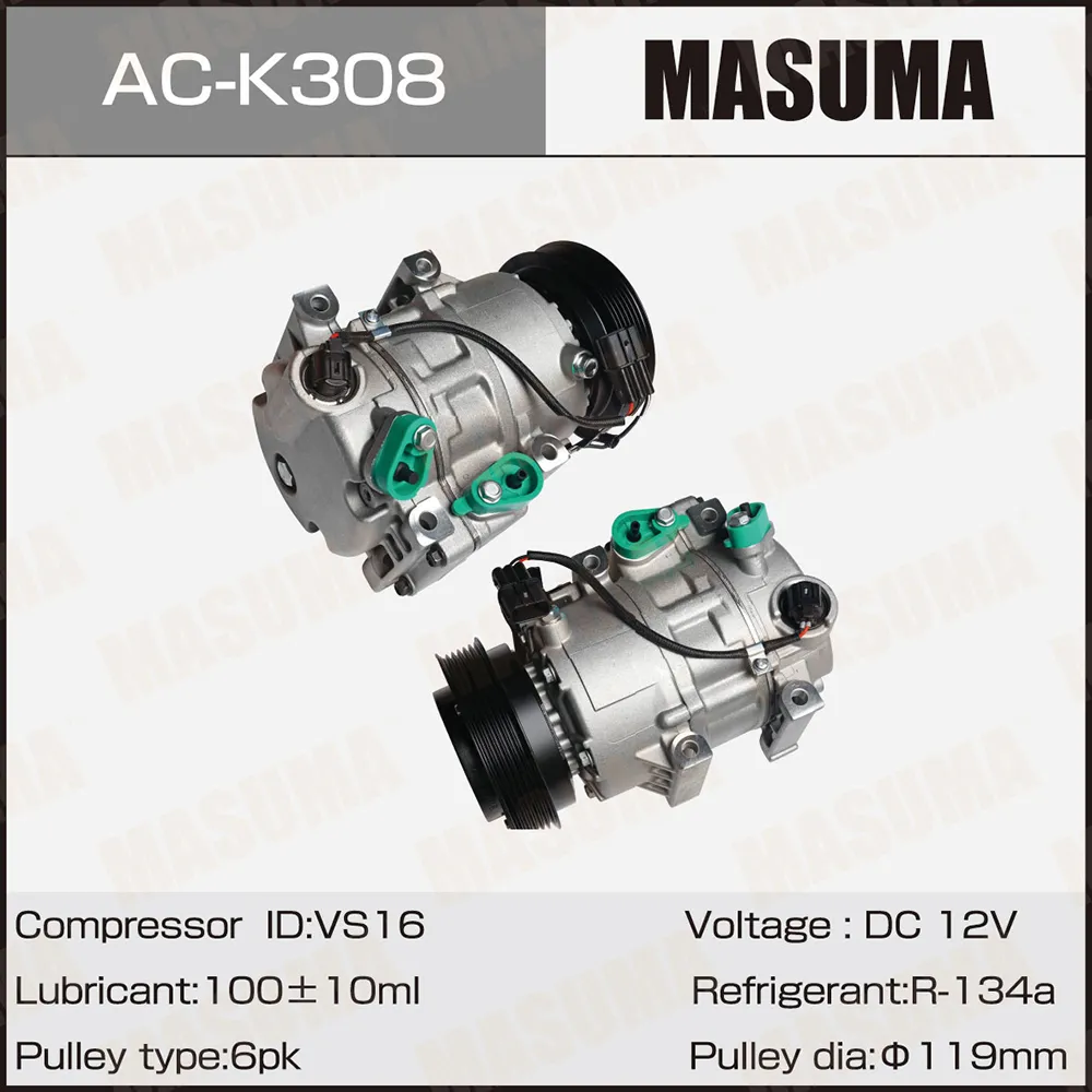 Компрессор кондиционера HYUNDAI TUCSON II -12 MASUMA ACK308