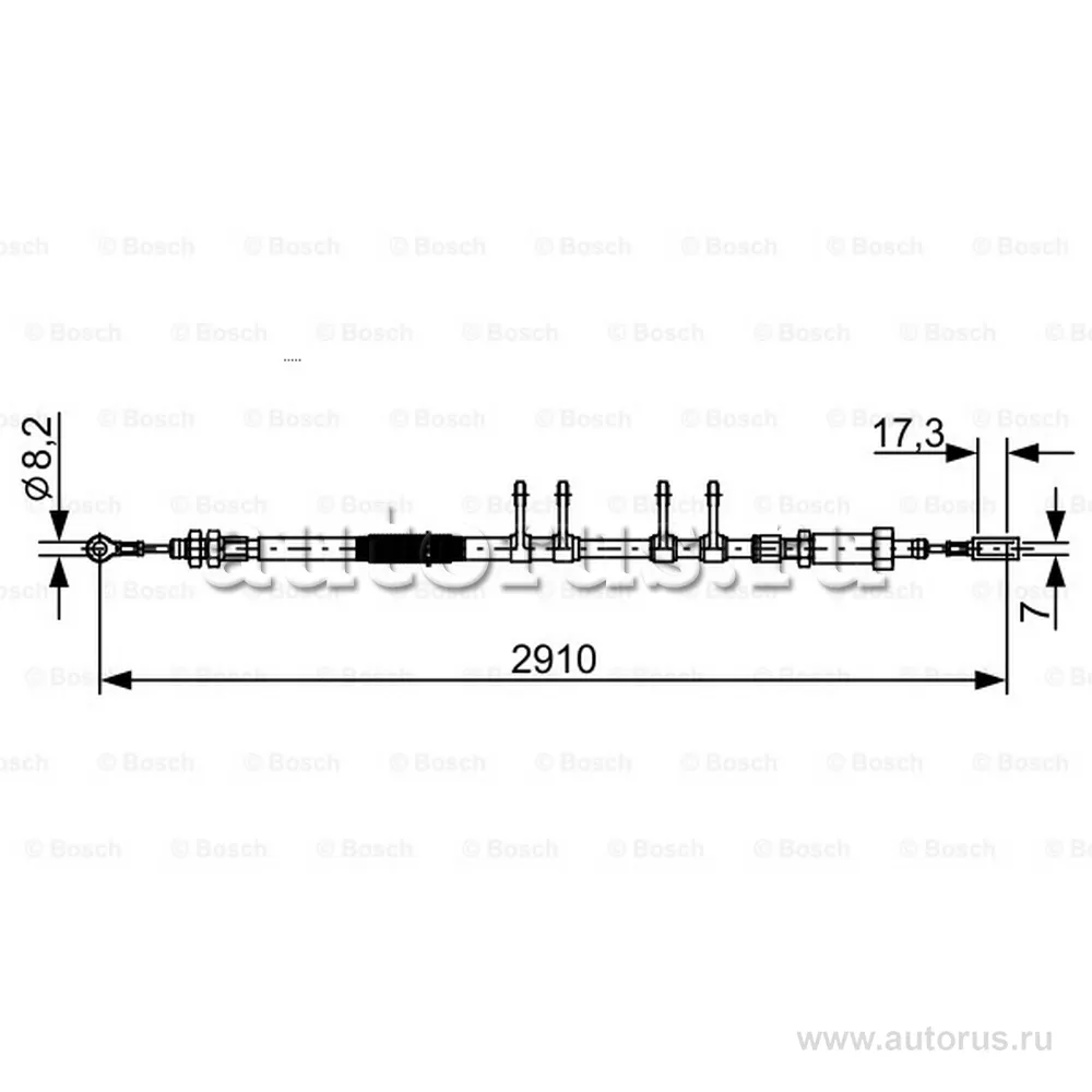 Тормозной трос BOSCH 1 987 482 447