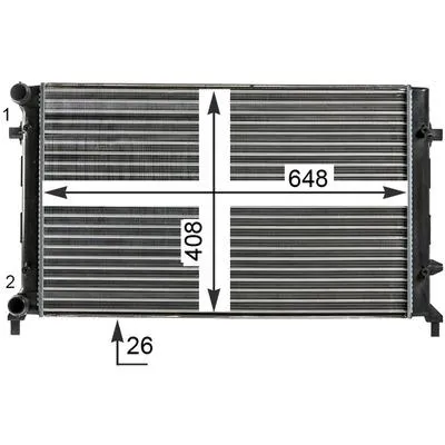 Радиатор основной VAG+Skoda 03-> mot.1,6FSI KNECHT/MAHLE CR 30 000S