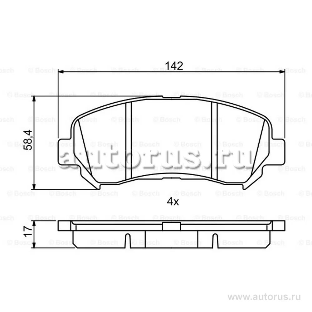 Колодки тормозные передние BOSCH 0 986 494 244