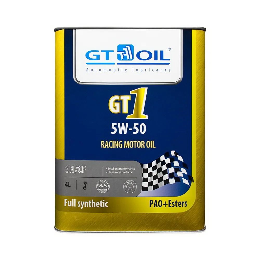 Масло моторное GT OIL GT1 5W-50 синтетическое 4 л 8809059407196