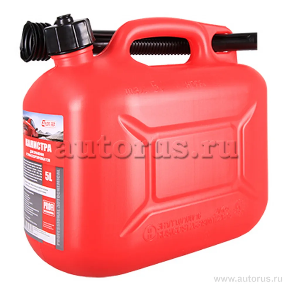 Канистра PROFI 5л для топлива в комплекте с крышкой и лейкой 3TON 55297