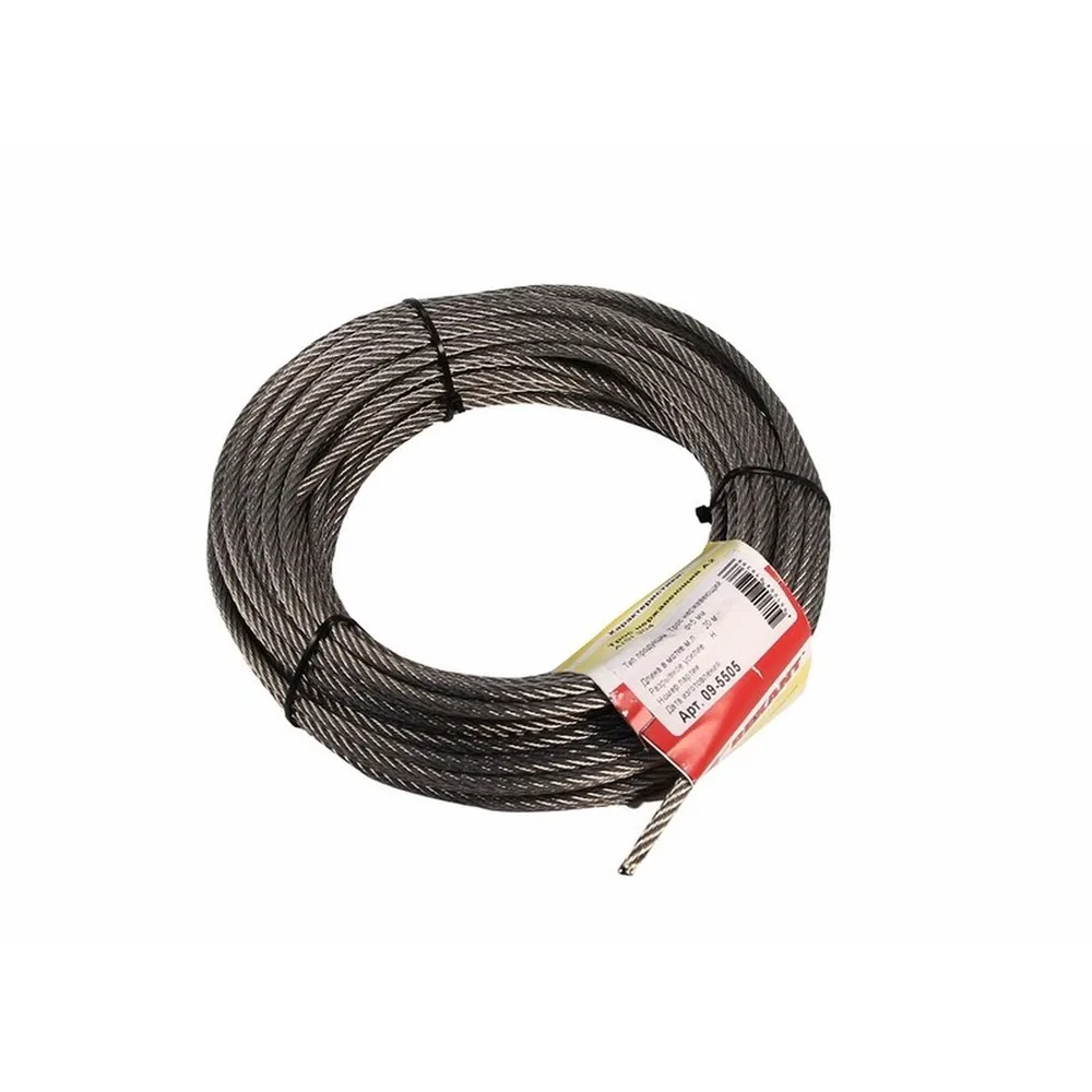 Трос нержавеющий d5 мм, (моток 20 м) REXANT REXANT 095505