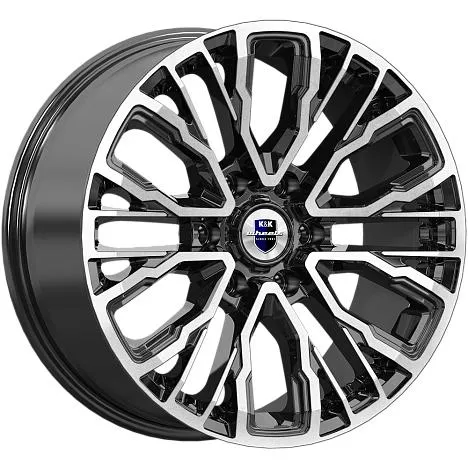 Диск литой R19 8.5J 6x139.7/106.1 ET25 КИК Кортес Алмаз черный 82533