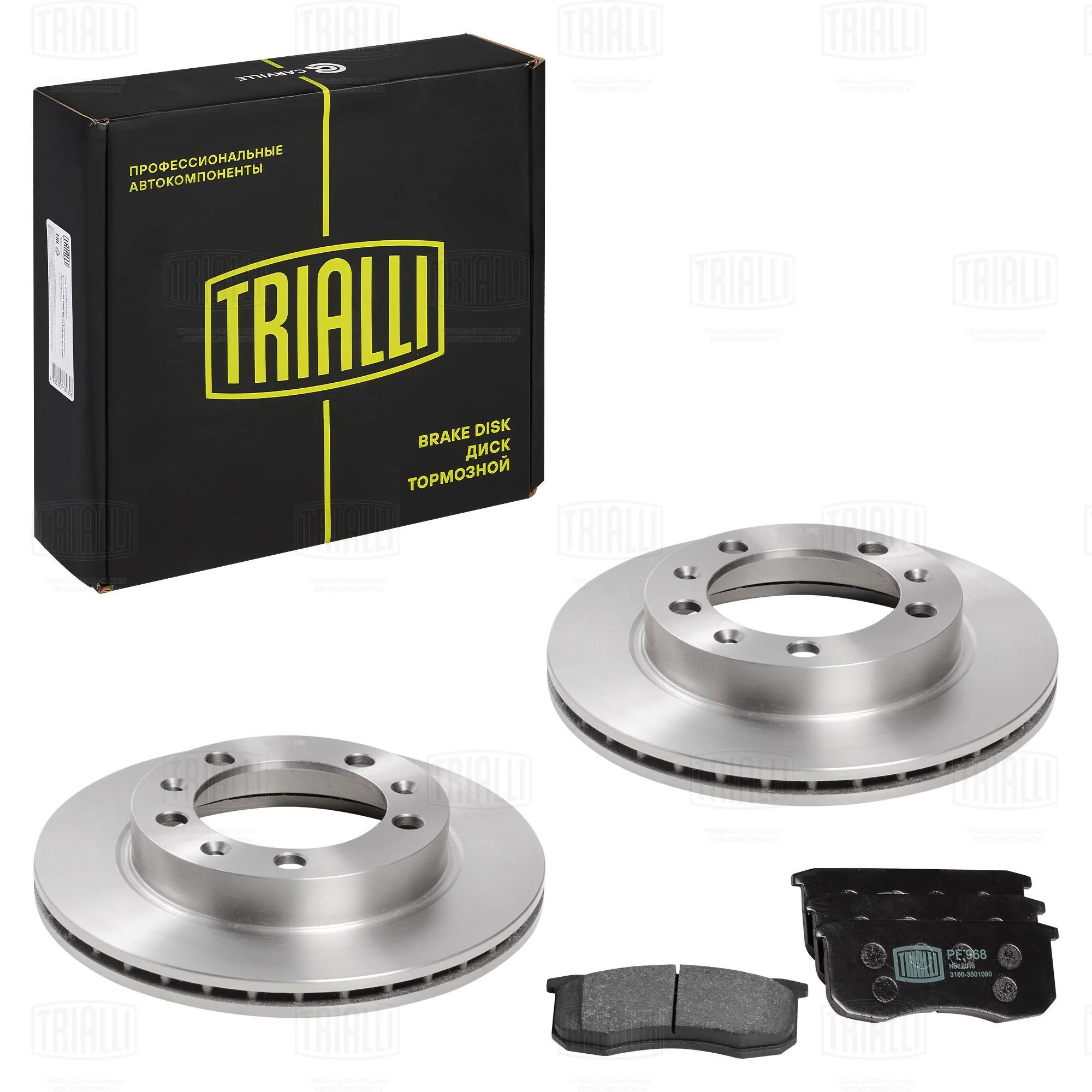 Комплект торм. дисков и колодок для а/м УАЗ 3160 перед. (BK 160) TRIALLI BK 160