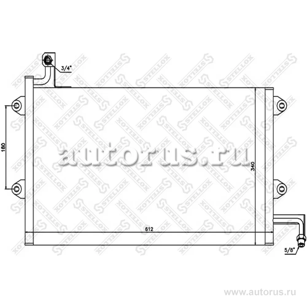 Радиатор конд. VW Go STELLOX 10-45161-SX