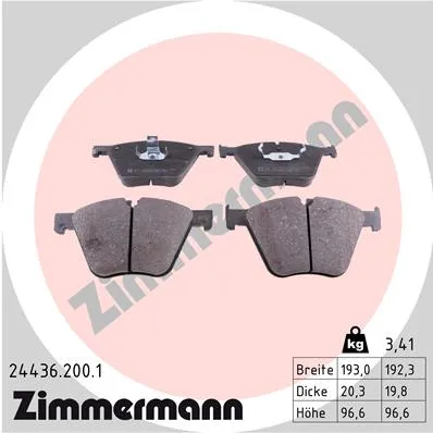 Колодки BMW X5, X6 07- ZIMMERMANN 244362001