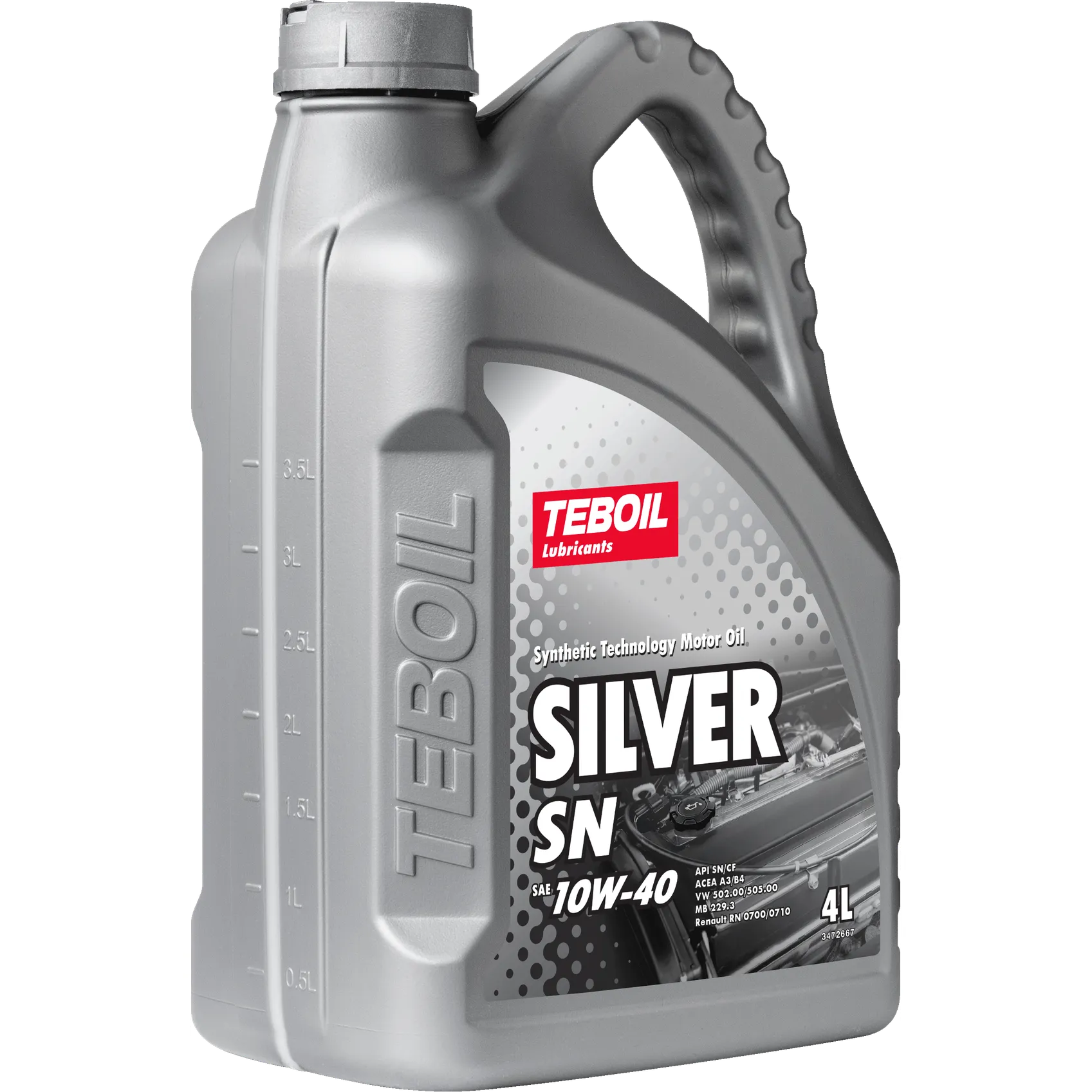 Масло моторное TEBOIL Silver SN 10W-40 полусинтетическое 4 л 3452412