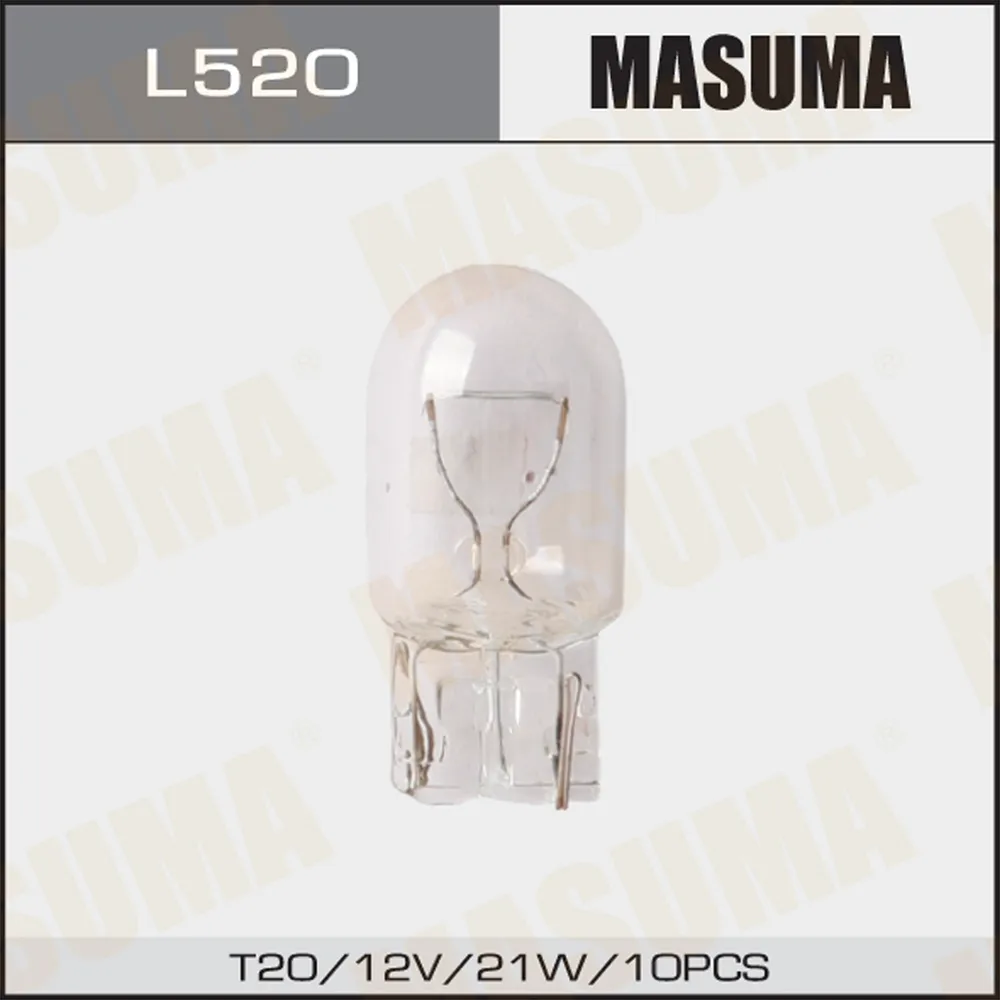 Лампа 12V T20 21W MASUMA 10 шт. картон L520