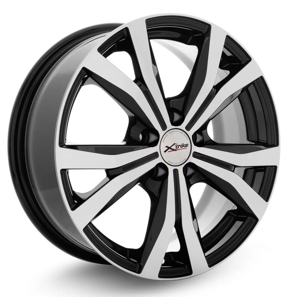 Диск литой R16 6.5J 5x110/65.1 ET37 X-trike X-119 BK/FP 29142